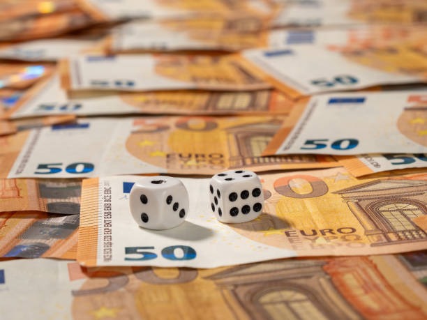 Slot game interface showing reels and payout lines